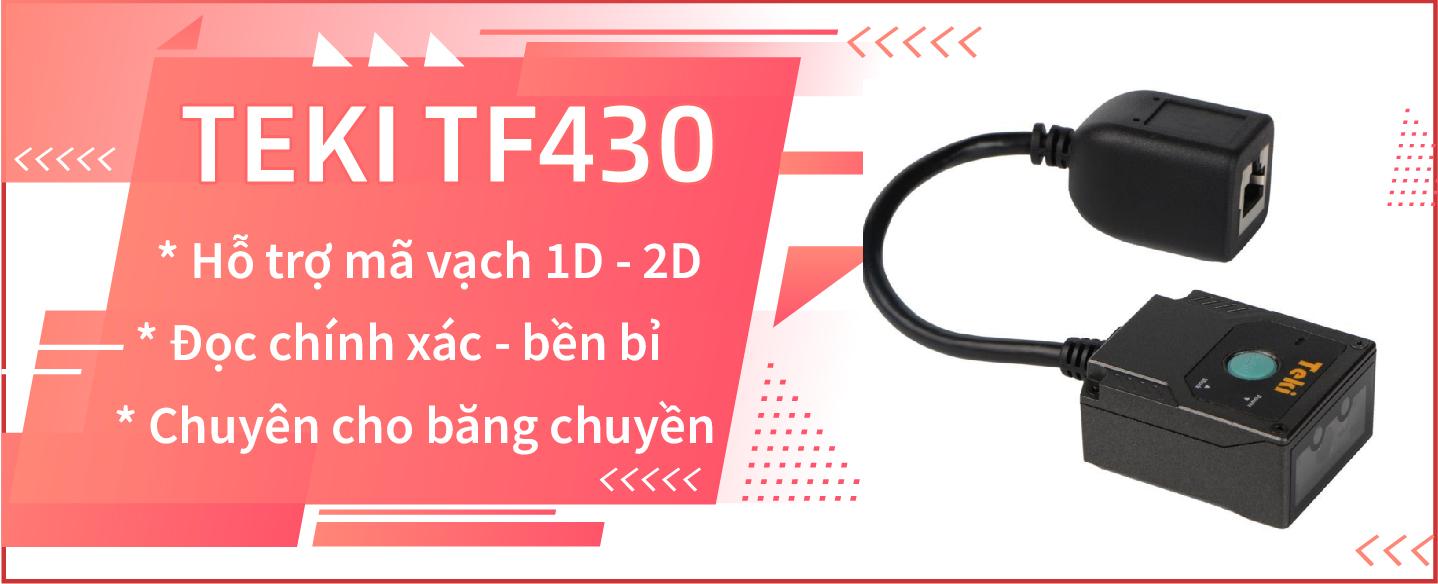 Máy quét mã vạch 2D băng chuyền Teki TF430 (fixed mount scanner)