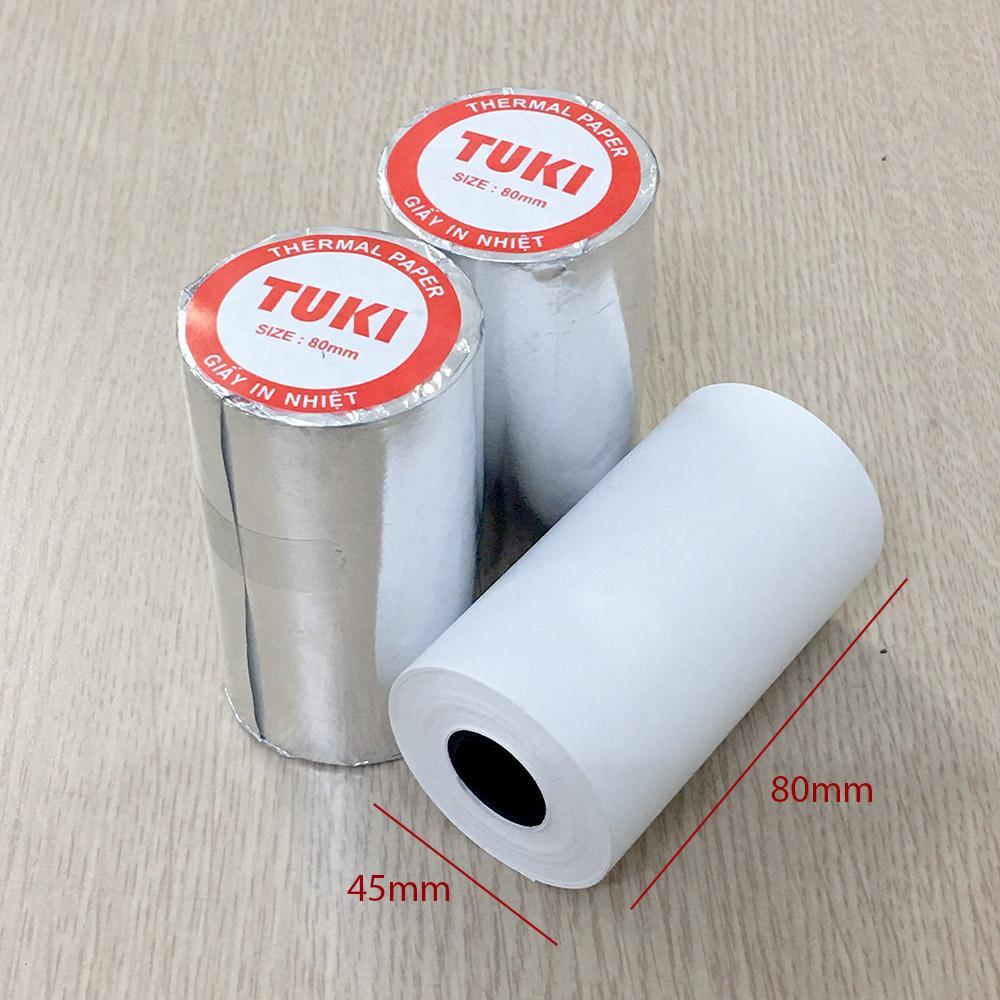 Giấy in nhiệt - Giấy in bill K80 ∅45 (Tuki)