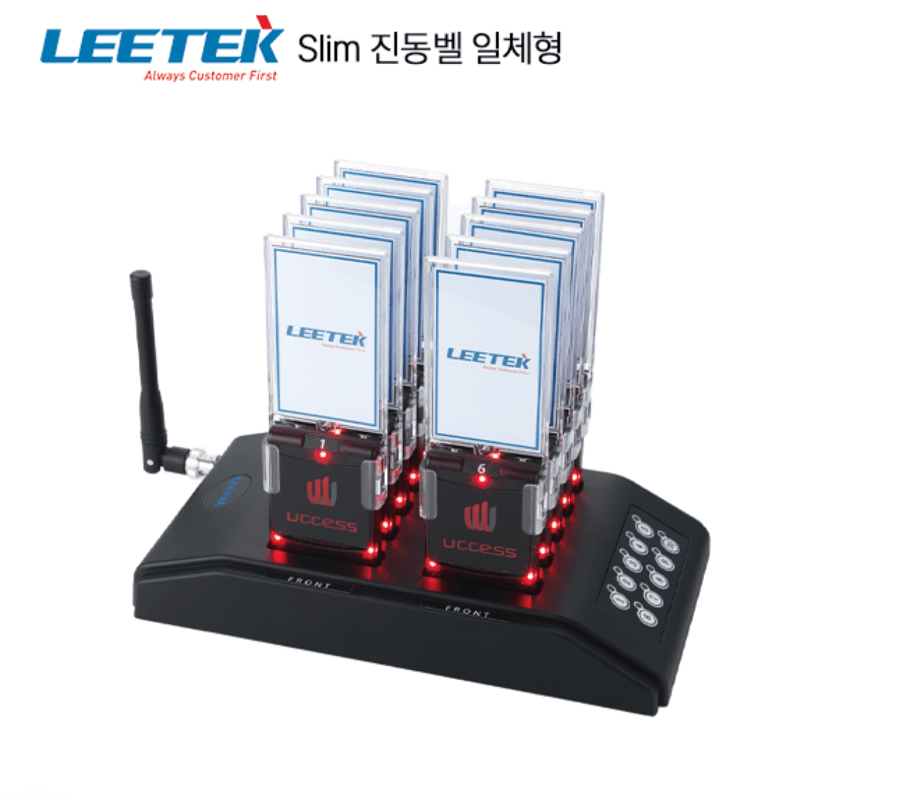 Bộ 10 thẻ rung tự phục vụ Leetek Slim all in one (Thẻ rung order)