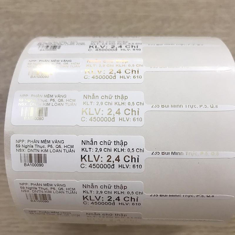 Mực in mã vạch Resin nhũ vàng 