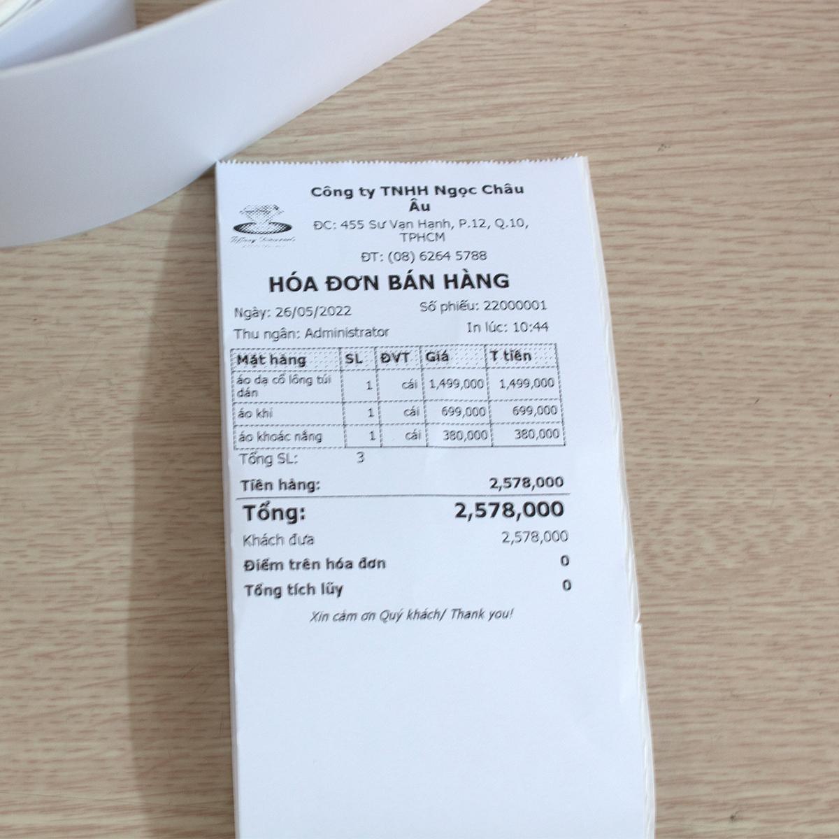 Decal nhiệt liên tục Avery 76mmx30m (Decal tự dính in bill, vận đơn)