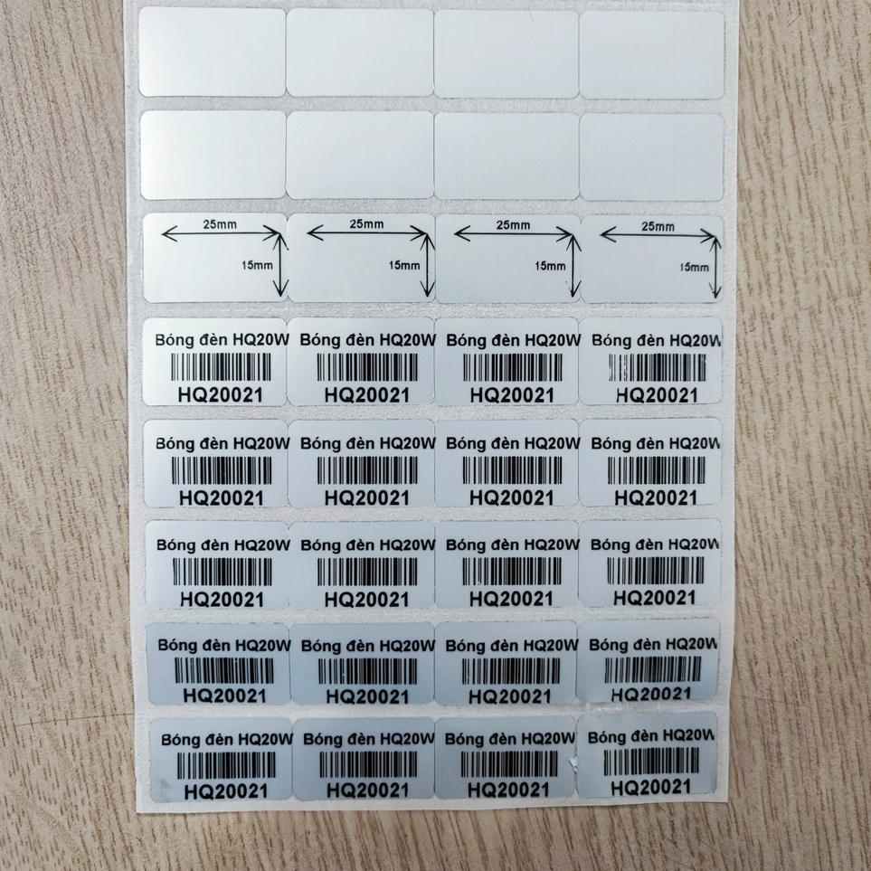 Decal Xi Bạc (20x15)mmx50m 5 tem