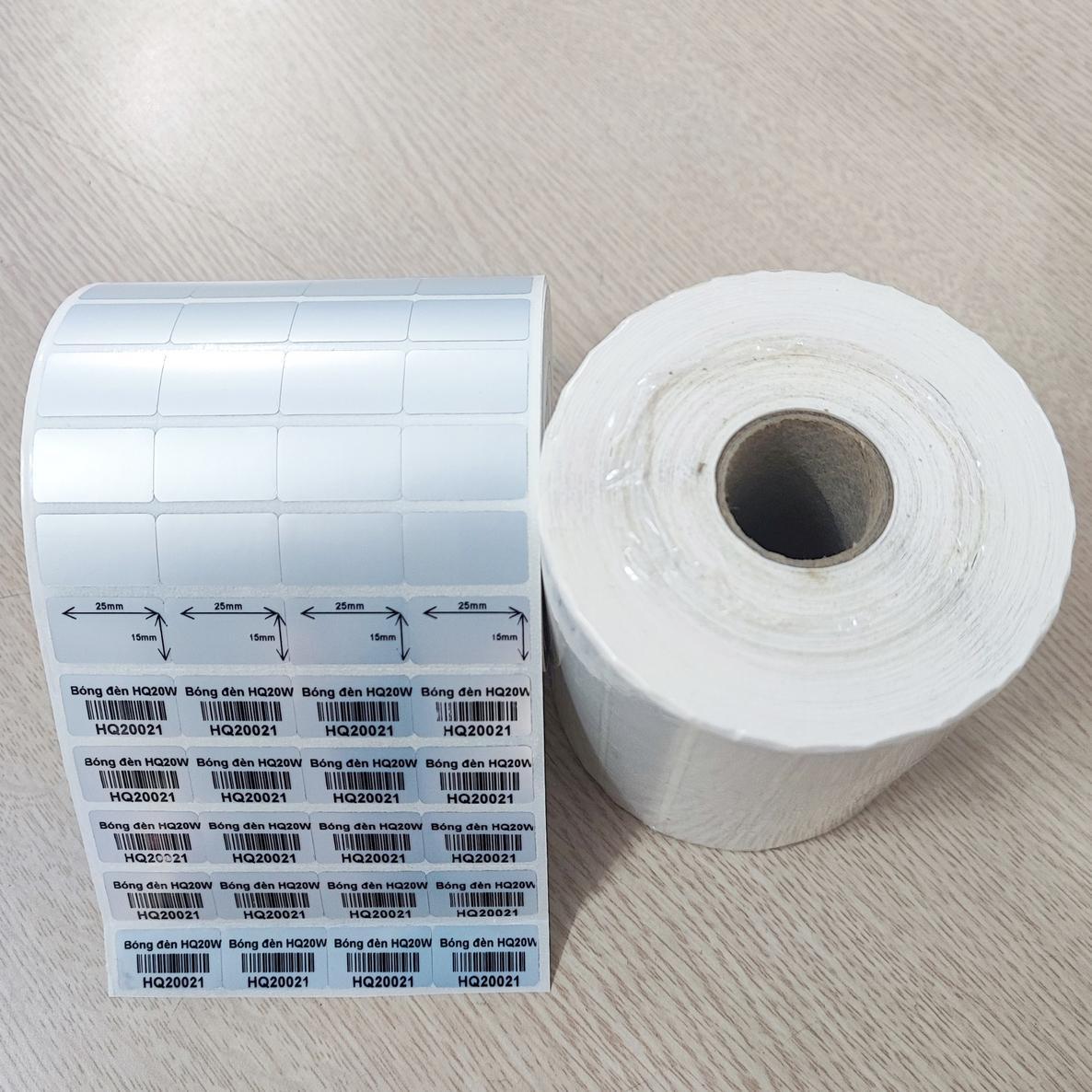 Decal Xi Bạc (20x15)mmx50m 5 tem