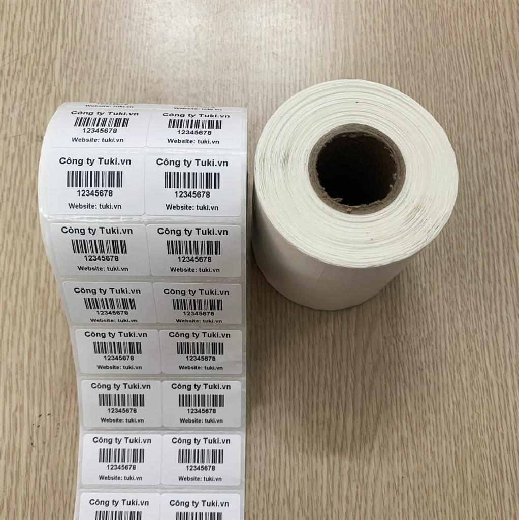 Decal nhiệt trực tiếp 2 tem (35x22)mm không phủ lớp chống trầy